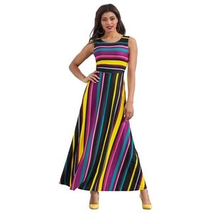 USED Stripe Maxi Dress; SIZE: S